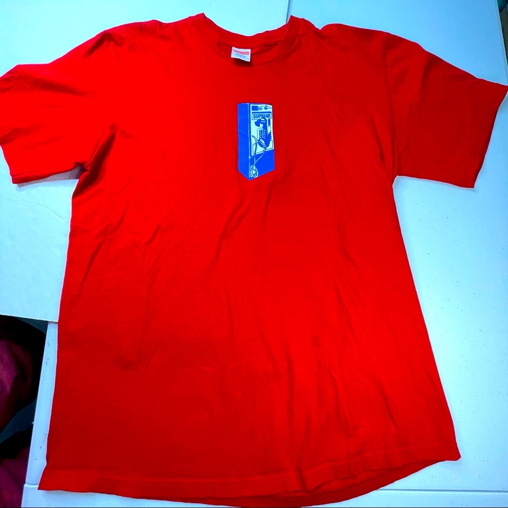 Supreme Red Payphone Mens Large Size Graphic Tee Shirt